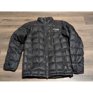 Columbia‎ Field-Gear Omni-Shield Down Puffer Jacket Black Full Zip Size Small